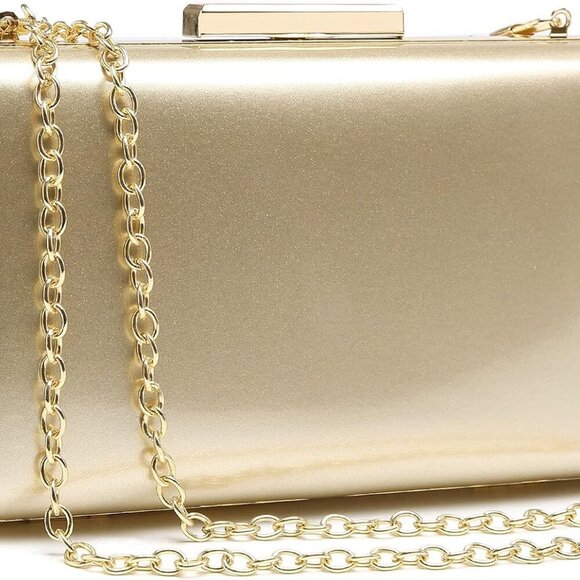 Women Evening Clutch Bag Vegan Patent Leather Formal Party Prom Handbag